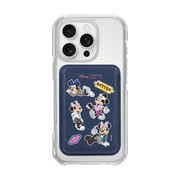 MAGSAFE LEATHER POCKET - STREET MINNIE PATTERN / NAVY/NAVY (MAGSAFE LEATHER POCKET)