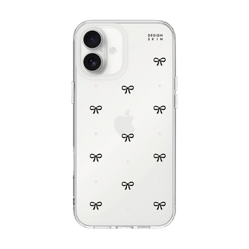 CLEAR CASE - BLACK RIBBON/PINK (CLEAR CASE)