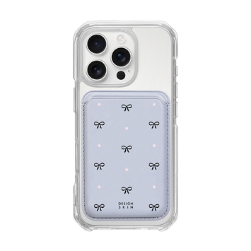 MAGSAFE LEATHER POCKET - LAVENDER/BLACK RIBBON/PINK/LAVENDER (MAGSAFE LEATHER POCKET)