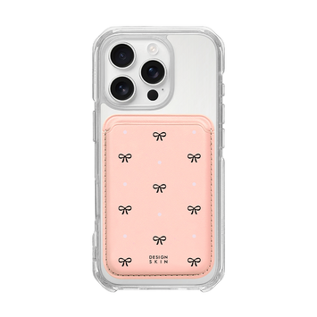 MAGSAFE LEATHER POCKET - PINK/BLACK RIBBON/PINK/PINK (MAGSAFE LEATHER POCKET)