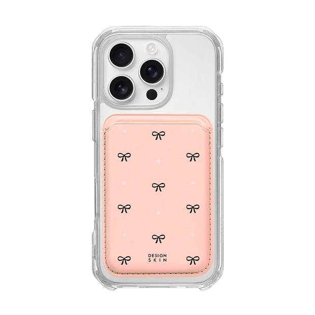 MAGSAFE LEATHER POCKET - PINK/BLACK RIBBON/PINK/PINK (MAGSAFE LEATHER POCKET)