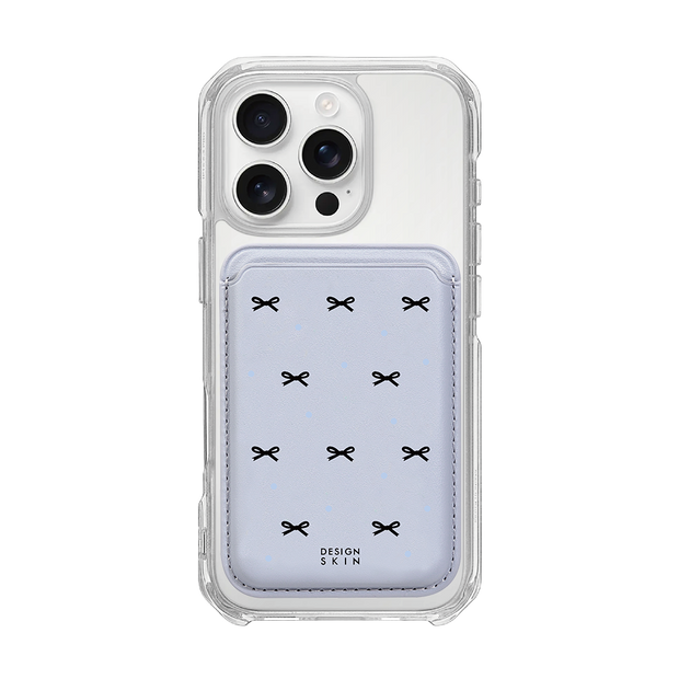 MAGSAFE LEATHER POCKET - LAVENDER/BLACK RIBBON/BLUE/LAVENDER (MAGSAFE LEATHER POCKET)