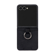 RING GRIP POCKET CASE - SAFFIANO/BLACK (RING GRIP POCKET CASE) (Galaxy Z Flip7)