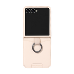 RING GRIP POCKET CASE - SAFFIANO/IVORY (RING GRIP POCKET CASE) (Galaxy Z Flip7)
