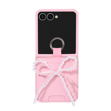 RING GRIP POCKET CASE - BEADS RIBBON/PINK (RING GRIP POCKET CASE)