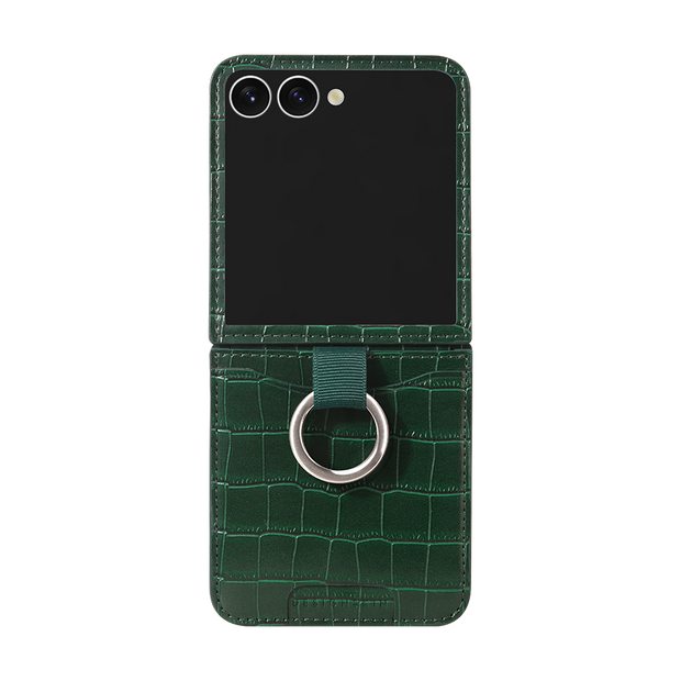 RING GRIP POCKET CASE - CROCO/GREEN (RING GRIP POCKET CASE)