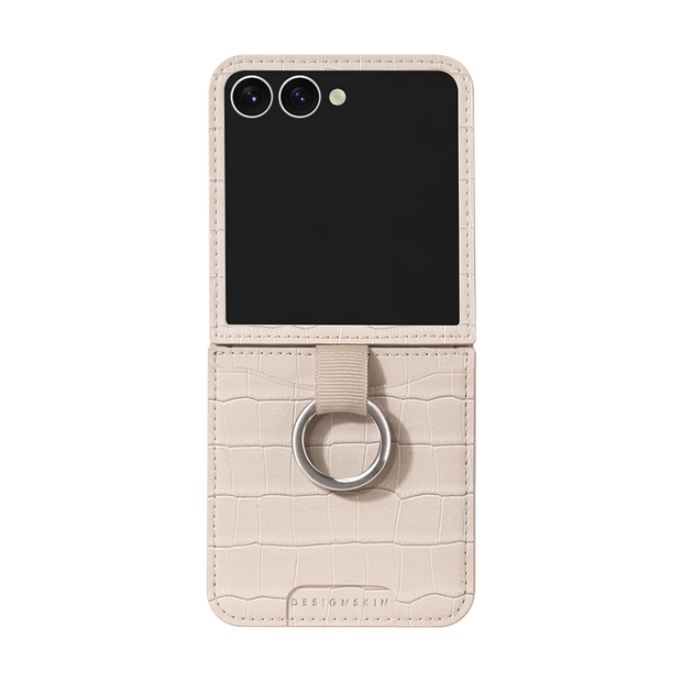 RING GRIP POCKET CASE - CROCO/IVORY (RING GRIP POCKET CASE)