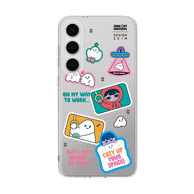 MUNG GIRL - STICKER MUNG GIRL AND BLANKY CLEAR CASE (CLEAR CASE)