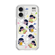 MUNG GIRL - PATTERN MUNG GIRL AND BLANKY MAGSAFE GRAPHIC CASE (CLEAR MAGSAFE CASE)