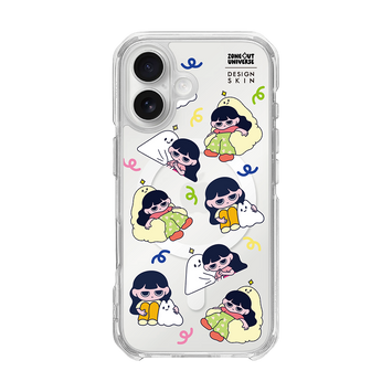 MUNG GIRL - PATTERN MUNG GIRL AND BLANKY MAGSAFE GRAPHIC CASE (CLEAR MAGSAFE CASE)
