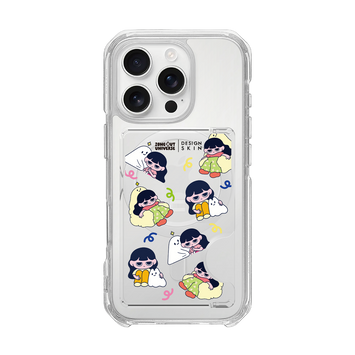 MUNG - PATTERN MUNG GIRL AND BLANKY CARD POCKET (MAGSAFE CARD POCKET)