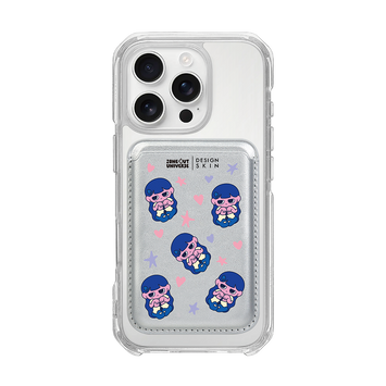 MUNG GIRL - PATTERN MUNG GIRL / SILVER/SILVER (MAGSAFE LEATHER POCKET)