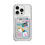 MUNG GIRL - STICKER MUNG GIRL AND BLANKY / SILVER/SILVER (MAGSAFE LEATHER POCKET)