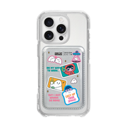 MUNG GIRL - STICKER MUNG GIRL AND BLANKY / SILVER/SILVER (MAGSAFE LEATHER POCKET)