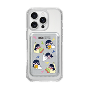 MUNG GIRL - PATTERN MUNG GIRL AND BLANKY / SILVER/SILVER (MAGSAFE LEATHER POCKET)