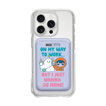MUNG GIRL - GO TO WORK MUNG GIRL AND BLANKY / LAVENDER/LAVENDER (MAGSAFE LEATHER POCKET)