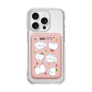 MUNG GIRL - PATTERN BLANKY / PINK/PINK (MAGSAFE LEATHER POCKET)