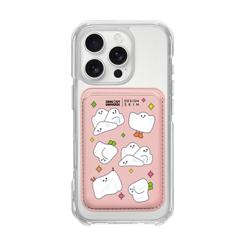MUNG GIRL - PATTERN BLANKY / PINK/PINK (MAGSAFE LEATHER POCKET)