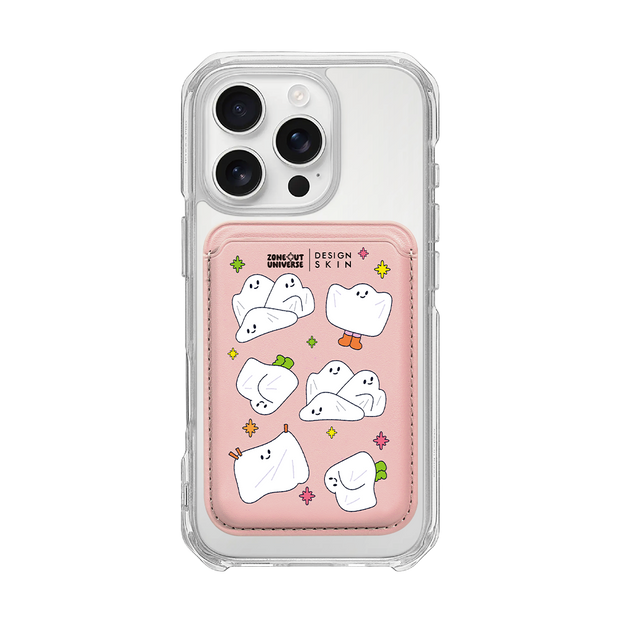 MUNG GIRL - PATTERN BLANKY / PINK/PINK (MAGSAFE LEATHER POCKET)