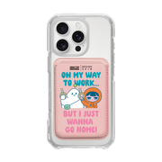 MUNG GIRL - GO TO WORK MUNG GIRL AND BLANKY / PINK/PINK (MAGSAFE LEATHER POCKET)