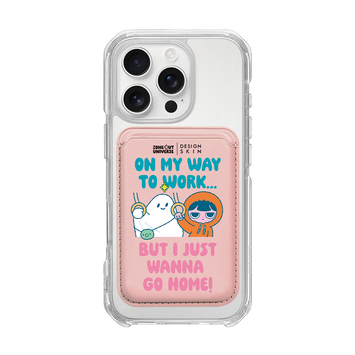 MUNG GIRL - GO TO WORK MUNG GIRL AND BLANKY / PINK/PINK (MAGSAFE LEATHER POCKET)