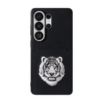 EMBROIDERY CARD POCKET PHONE CASE(BEAST)-WHITE TIGER/BLACK (EMBROIDERY CASE)