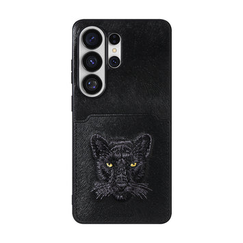 EMBROIDERY CARD POCKET PHONE CASE(BEAST)-BLACK PANTHER/BLACK (EMBROIDERY CASE)