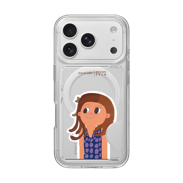 SYSPLANET - MAGSAFE CARD POCKET / DOT GIRL